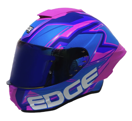 CASCO INTEGRAL EDGE SHANGHAI QUARTZ FUCSIA AZUL BRILLO