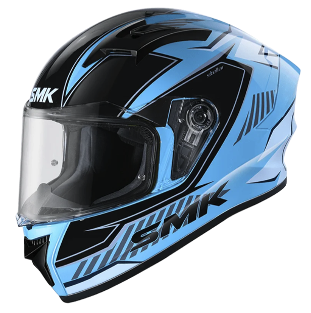 CASCO INTEGRAL SMK STELLAR VIS GL512 AZUL CLARO BRILLO