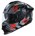 CASCO INTEGRAL SMK TITAN CARBON T-RACE GRIS ROJO BRILLO