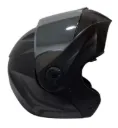 CASCO ABATIBLE ICH 3110 DOBLE VISOR HOLLOW NEGRO GRIS OSCURO MATE VISOR SILVER