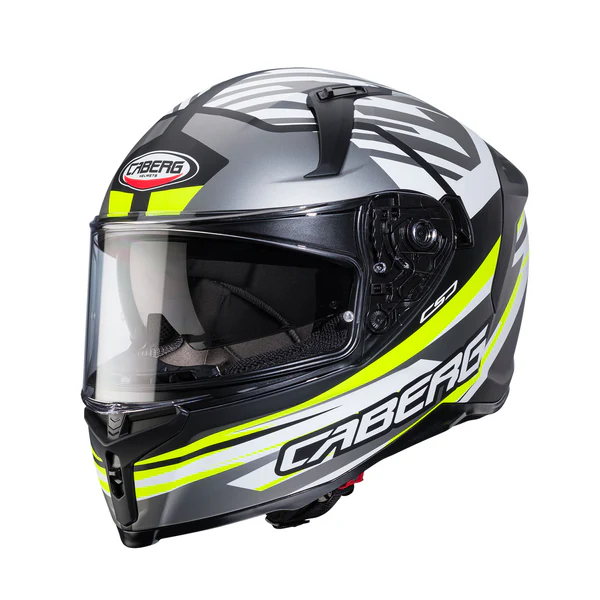CASCO INTEGRAL CABERG AVALON X KIRA DOBLE VISOR NEGRO GRIS AMARILLO FLUOR MATE (S)