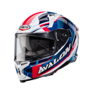 CASCO INTEGRAL CABERG AVALON X OPTIC DOBLE VISOR BLANCO AZUL ROJO