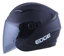 CASCO ABIERTO EDGE DOBLE VISOR JAGUAR SOLID NEGRO MATE