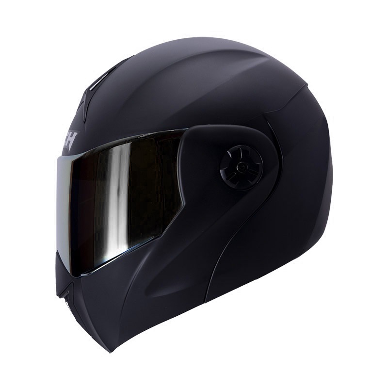 [159511] CASCO ABATIBLE ICH 3110 DOBLE VISOR SOLID NEGRO MATE VISOR NEGRO (S)