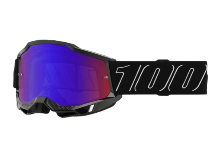 [50014-00047] GAFAS CROSS 100% ORIGINAL ACCURI 2 BLACKLINE LENTE ROJO AZUL