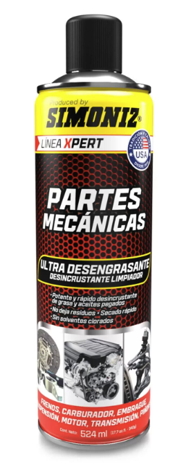 SPRAY SIMONIZ XPERT PARTES MECANICAS ULTRA DESENGRASANTE FRENOS/ EMBRAGUE/ PIÑONES 524 ML