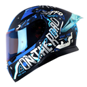 CASCO INTEGRAL SHAFT SHPRO612 DOBLE VISOR FUNNY NEGRO AZUL MATE