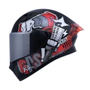 CASCO INTEGRAL ICH 503 MAGIC NEGRO ROJO MATE VISOR SILVER