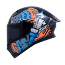 CASCO INTEGRAL ICH 503 MAGIC NEGRO NARANJA MATE VISOR NEGRO