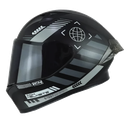 CASCO INTEGRAL ICH 503 CYBERPUNK NEGRO GRIS MATE VISOR NEGRO