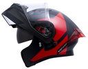 CASCO ABATIBLE ICH 3120 DOBLE VISOR ZORTH NEGRO ROJO MATE VISOR TRANSPARENTE