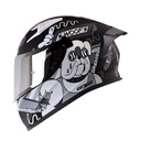 CASCO INTEGRAL SHAFT SH526SP EVO UNGLORIOUS DOGS NEGRO GRIS MATE VISOR PLATA