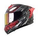 CASCO INTEGRAL SHAFT SHPRO610 EVO DOBLE VISOR SCORCH GRIS ROJO MATE