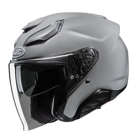 CASCO ABIERTO HJC F31 SOLID GRIS NARDO BRILLO