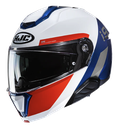 CASCO ABATIBLE HJC I91 DOBLE VISOR BINA MC21 AZUL ROJO BRILLO