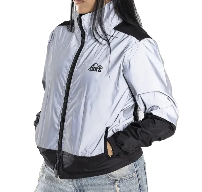 CHAQUETA CORTAVIENTO SMART BIKER REFLECTIVA ECO BLACKSTONE MINIMAL DAMA
