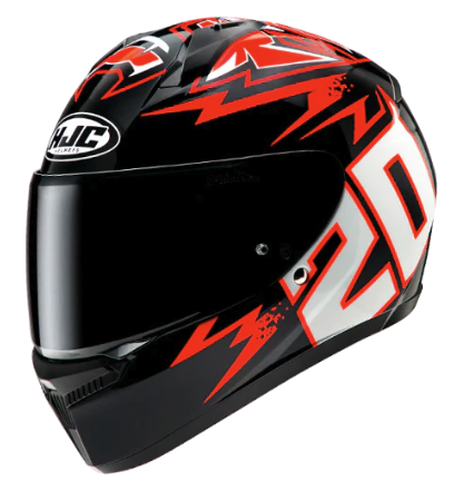 CASCO INTEGRAL HJC C10 DIABLO MASK ROJO NEGRO BRILLO