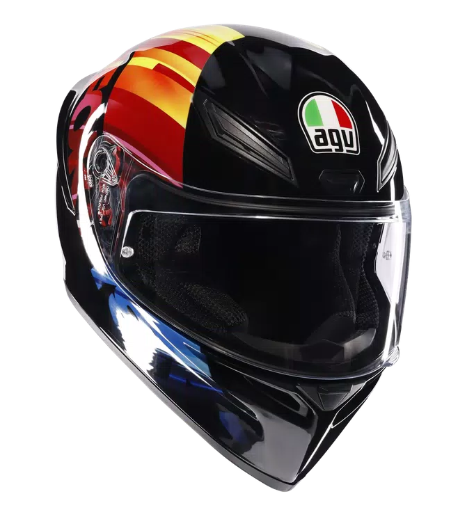 CASCO INTEGRAL AGV K1S TOP PULSE 46 NEGRO NARANJA BRILLO E2206