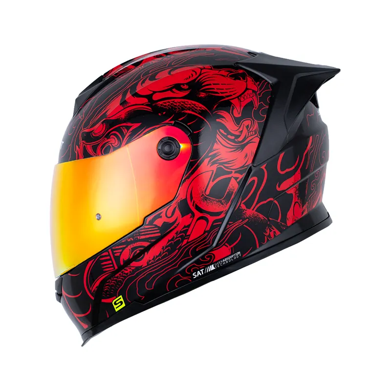 CASCO INTEGRAL SHAFT 502SP THUNDER NEGRO ROJO