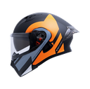CASCO ABATIBLE ICH 3120 DOBLE VISOR ZORTH NEGRO NARANJA BRILLO VISOR TRANSPARENTE