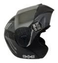 CASCO ABATIBLE ICH 3110 DOBLE VISOR ENGINEER NEGRO GRIS GRIS MATE VISOR SILVER
