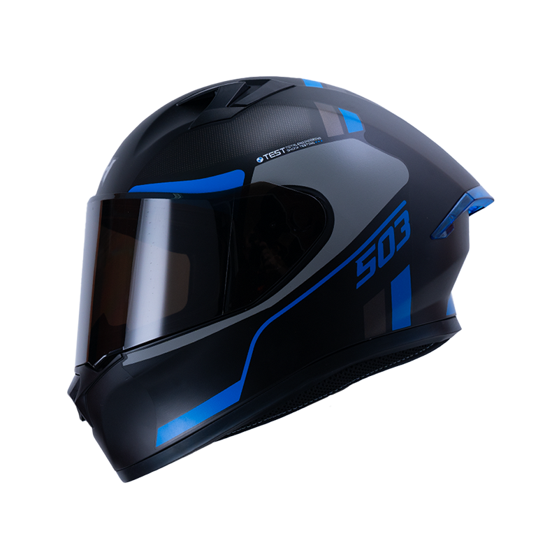 CASCO INTEGRAL ICH 503 CORBEX NEGRO AZUL MATE VISOR NEGRO