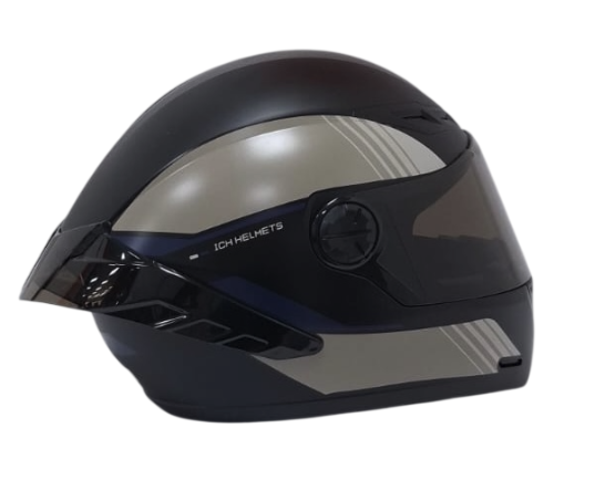 CASCO INTEGRAL ICH 501SP SLASA NEGRO AZUL OSCURO MATE VISOR NEGRO