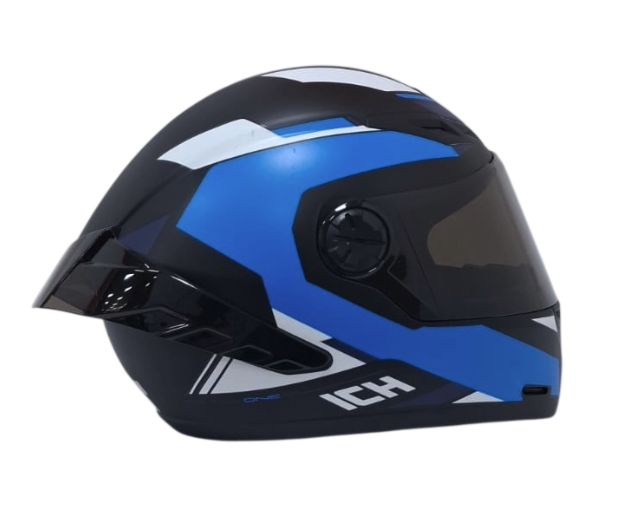 CASCO INTEGRAL ICH 501SP BRAZUK NEGRO AZUL AZUL MATE VISOR NEGRO