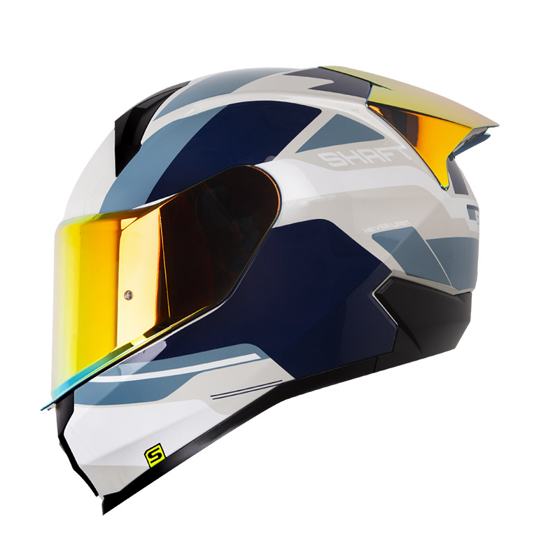 CASCO INTEGRAL SHAFT 560 EVO CRAWLER GRIS CLARO AZUL OSCURO BRILLO