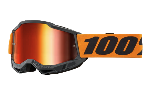 GAFAS CROSS 100% ORIGINAL ACCURI 2 NARANJA LENTE SILVER