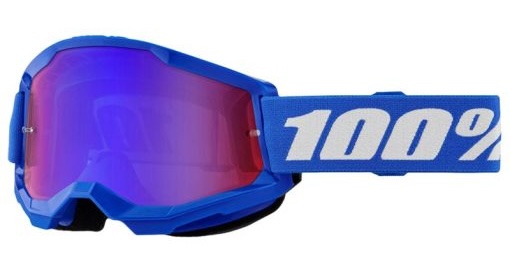 GAFAS CROSS 100% ORIGINAL STRATA 2 AZUL LENTE ROJO AZUL NIÑO