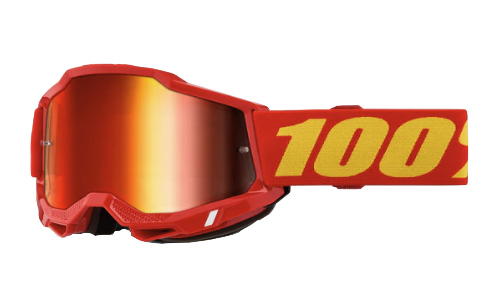 GAFAS CROSS 100% ORIGINAL ACCURI 2 ROJO LENTE ROJO