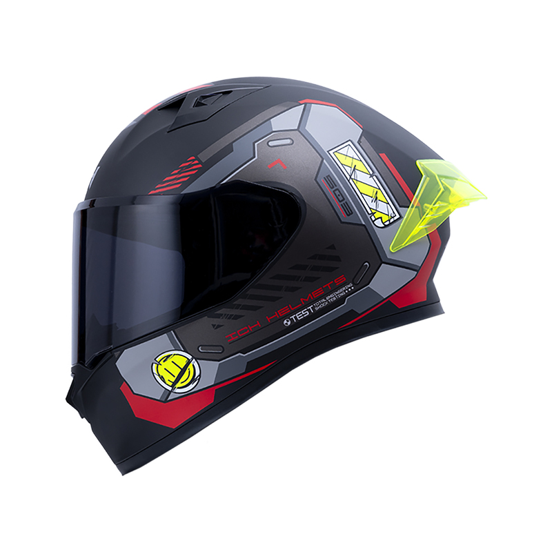 CASCO INTEGRAL ICH 503 X-LOCK NEGRO ROJO MATE VISOR NEGRO