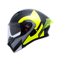 CASCO ABATIBLE ICH 3120 DOBLE VISOR ZORTH NEGRO AMARILLO BRILLO VISOR TRANSPARENTE