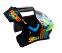 CASCO ABATIBLE ICH 3120 DOBLE VISOR ELEMENTARY NEGRO NARANJA MATE VISOR SILVER