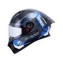 CASCO INTEGRAL ICH 503 X-LOCK NEGRO BLANCO AZUL BRILLO VISOR TRANSPARENTE