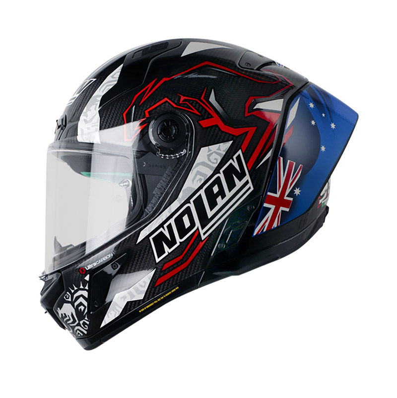 CASCO INTEGRAL NOLAN X-804 RS-U.C STONER NEGRO AZUL BRILLO