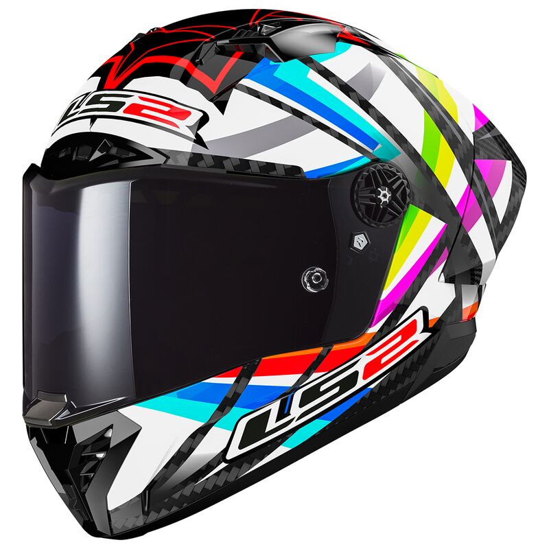 [158968] CASCO INTEGRAL LS2 805 THUNDER FLASH BLANCO FULL COLOR BRILLO (S)