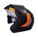 CASCO ABATIBLE ICH 3110DOT DOBLE VISOR LOKHET NEGRO NARANJA BRILLO VISOR NEGRO 