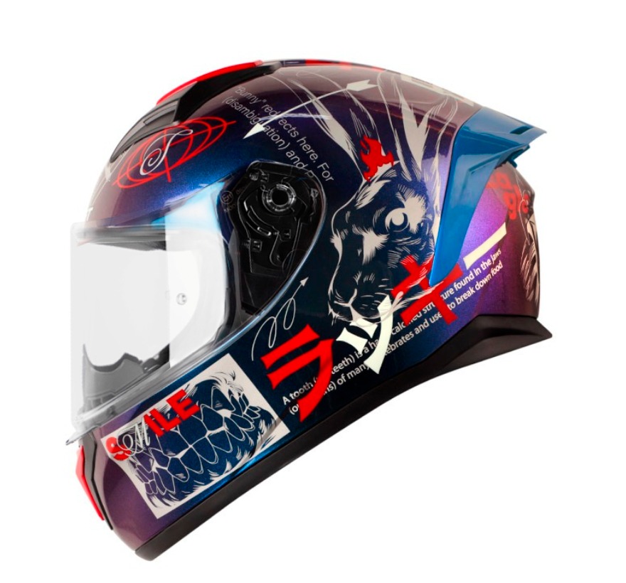 [162953] CASCO INTEGRAL SHAFT 582SP EVO RANDAMU CAMALEON ROJO BRILLO VISOR TRANSPARENTE (S)