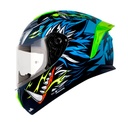CASCO INTEGRAL SHAFT SH582SP EVO TIGERFACE NEGRO AZUL MATE VISOR TRANSPARENTE
