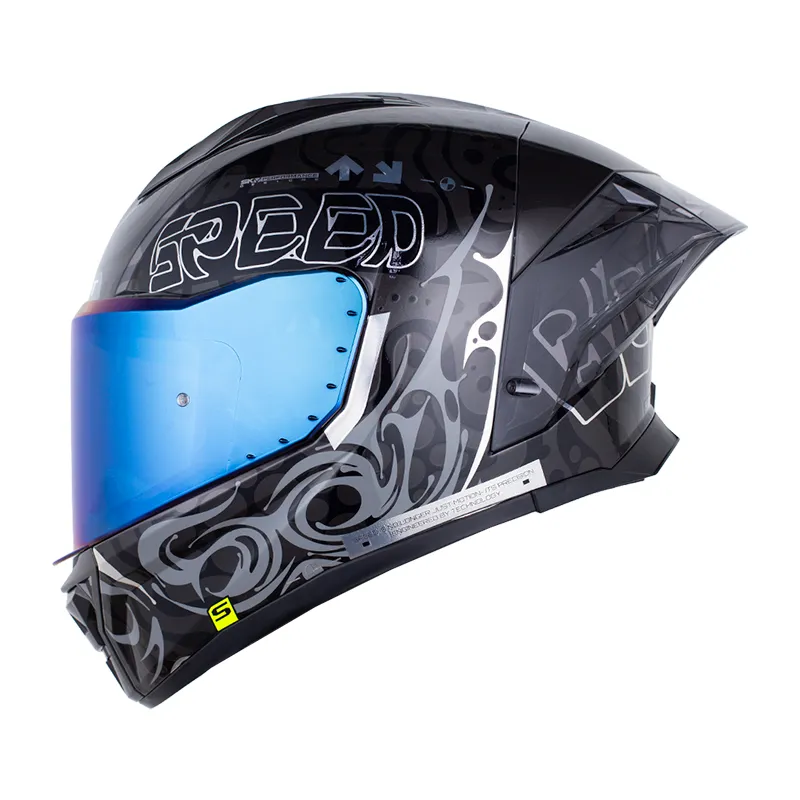 CASCO INTEGRAL SHAFT 596SP BOLTER NEGRO HOLOGRAFICO SILVER MATE