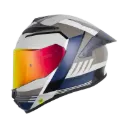 CASCO INTEGRAL SHAFT 584SP SHAIRO BLANCO PERLA GRIS OSCURO BRILLO