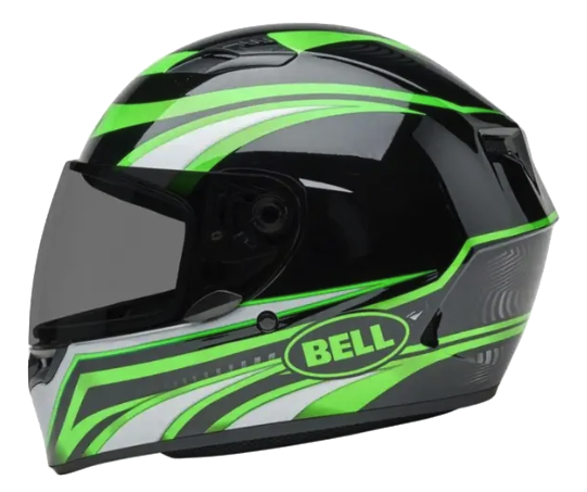 CASCO INTEGRAL BELL QUALIFIER CONDUIT NEGRO GRIS VERDE BRILLO