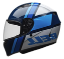CASCO INTEGRAL BELL QUALIFIER CHASM AZUL BLANCO BRILLO