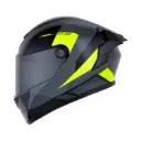 CASCO INTEGRAL X-ONE 500 RS ILHA GRIS OSCURO AMARILLO BRILLO
