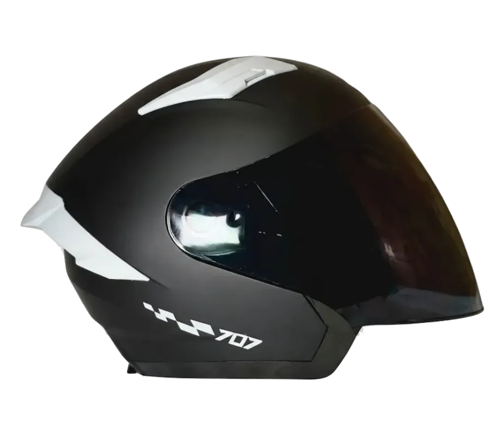 CASCO ABIERTO KRM 707 NEGRO GRIS MATE