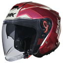 CASCO ABIERTO SMK GTJ TOURER ROJO BLANCO BRILLO