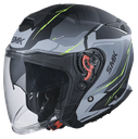 CASCO ABIERTO SMK GTJ ESCAPE GRIS VERDE NEGRO MATE