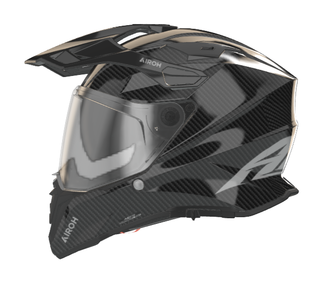 CASCO MULTIPROPOSITO AIROH COMMANDER 2 CARBON BRILLO